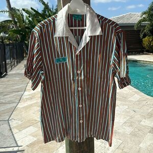 UNKNWN Miami Dolphins NWT orange blue white stripes shirt